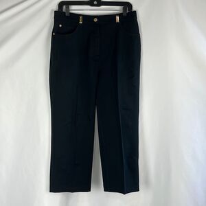 St John Navy Denim Crop Pants